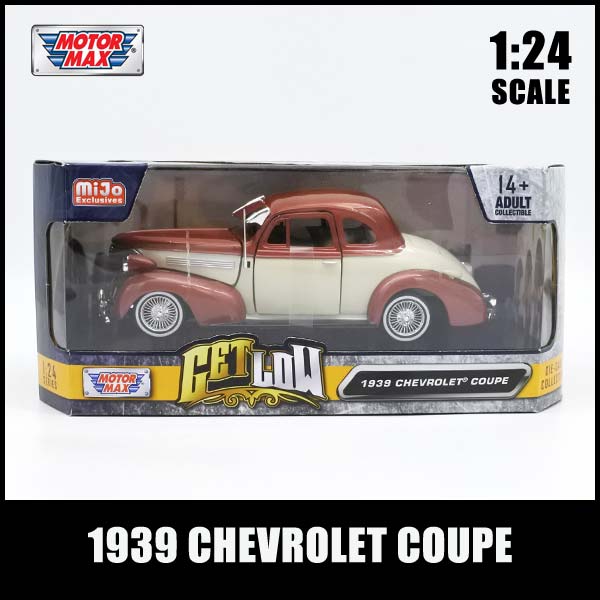 箱傷み有】 1/24 箱入り ミニカー 1939 CHEVROLET COUPE GET LOW