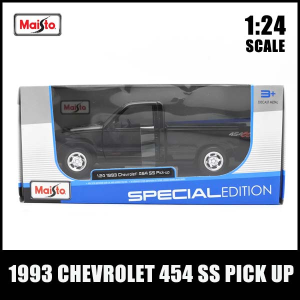 1/24 箱入り ミニカー 1993 CHEVROLET 454 SS PICKUP ブラック C 1500