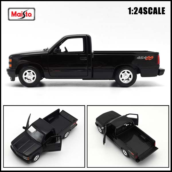 1/24 箱入り ミニカー 1993 CHEVROLET 454 SS PICKUP ブラック C 1500