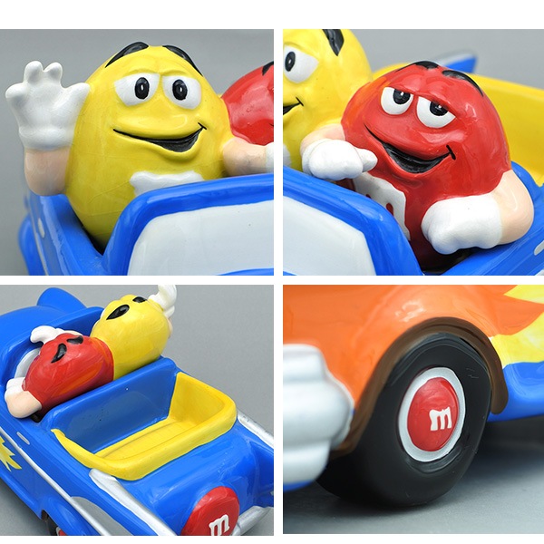 USED品 m&m's お皿 陶器 チョコレート エムアンドエムズ レッド