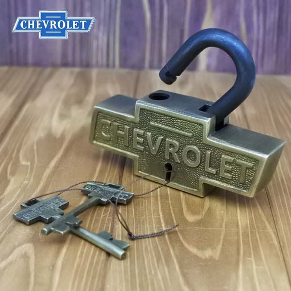 シボレー CHEVROLET アンティーク ロック 鍵2本付き 南京錠 キー