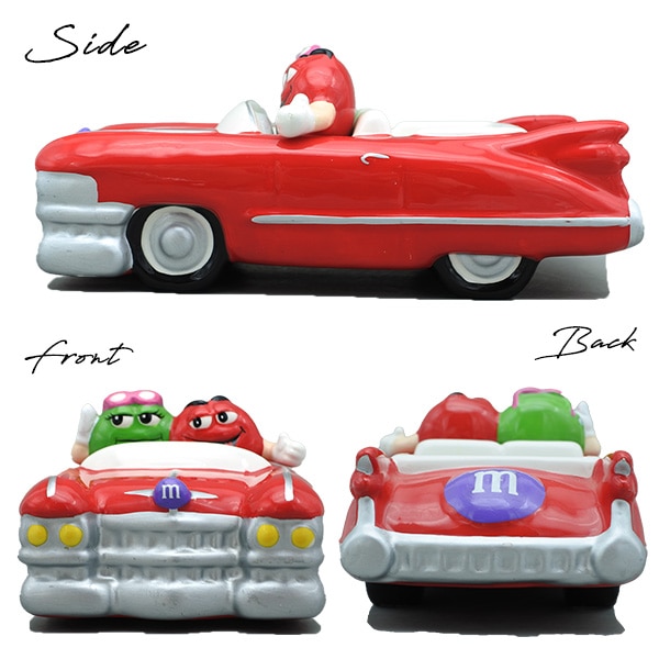 USED品 m&m's お皿 陶器 チョコレート エムアンドエムズ レッド