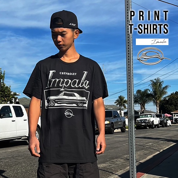 Tシャツ 半袖 メンズ ブラック 1964 CHEVROLET IMPLA 64 シボレー