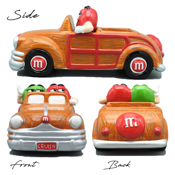 USED品 m&m's お皿 陶器 チョコレート エムアンドエムズ レッド