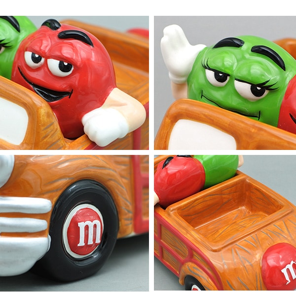 USED品 m&m's お皿 陶器 チョコレート エムアンドエムズ レッド
