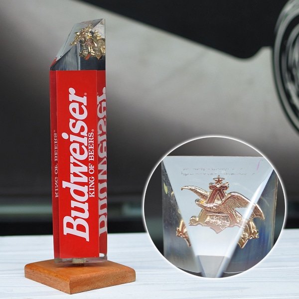 USED品 ビアサーバーノブ Budweiser 約19.7cm シフトノブ