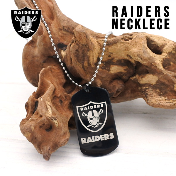 レイダース ネックレス ドッグタグ ブラック NFL RAIDERS necklace