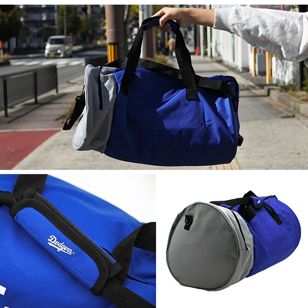 ドジャース ボストンバッグ ドジャース ボストンバッグ ロゴ グレー MLB dodgers LA 大谷