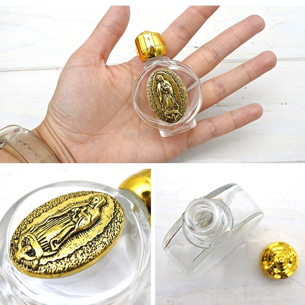 グアダルーペ マリア 聖水 ボトル 空容器 ガラス 小瓶 マリア様 聖母