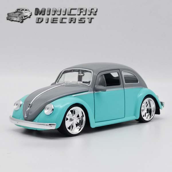 1/24 箱入り ミニカー 1959 Volkswagen BEETLE VW グレー ライト