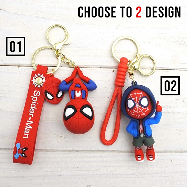 MARVEL マーベル キャラクター ラバー キーチェーン キーホルダー セット MARVEL マーベル ラバーキーホルダー スパイダーマン ヴェノム