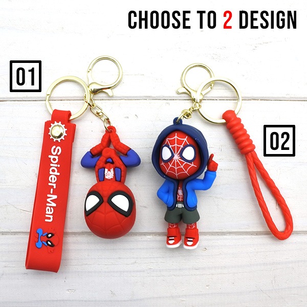 スパイダーマン キーホルダー 全2種類 MARVEL SPIDERMAN ラバー