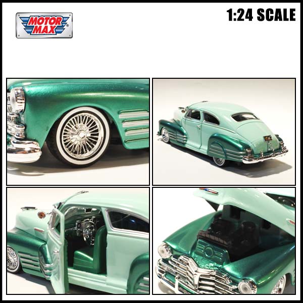 1/24 箱入り ミニカー 1948 CHEVY AEROSEDAN FLEETLINE GET LOW ライト