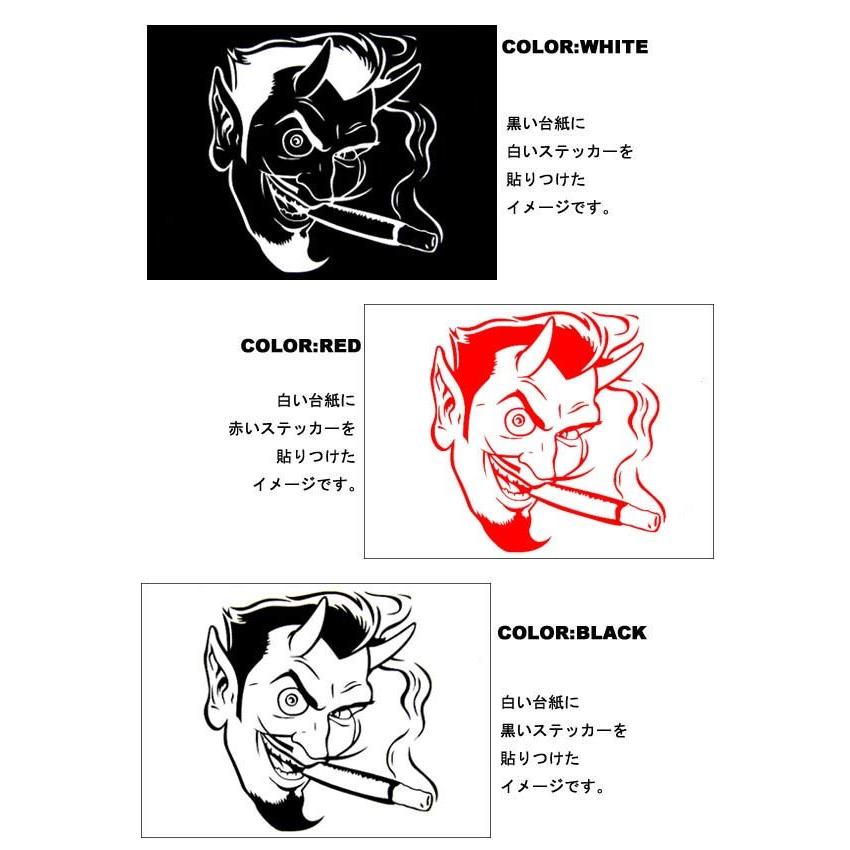 ステッカー レッドデビル 全3色 ホワイト ブラック レッド 車 バイク