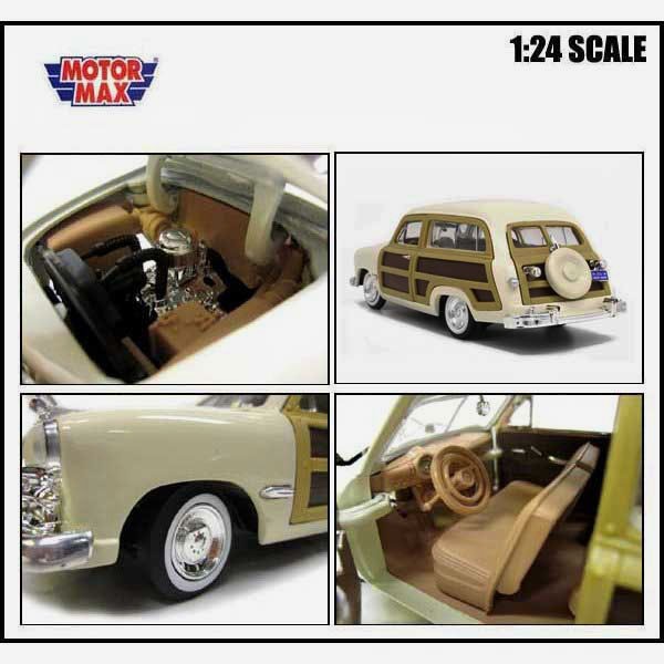1/24 箱入り ミニカー 1949 FORD WOODY WAGON アイボリー 1949年
