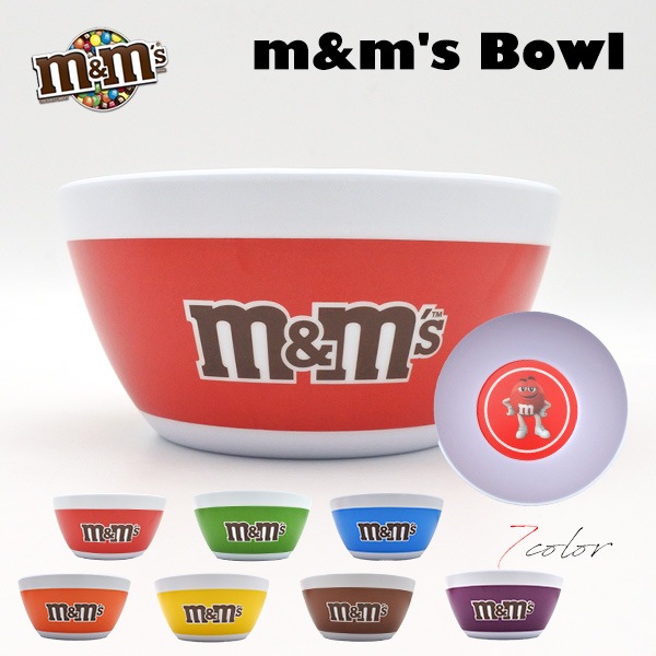 m&m's ボウル 全7色 エムアンドエムズ プラスチック お茶碗 お椀 茶碗