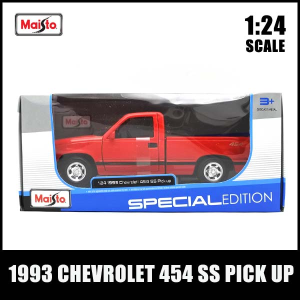 1/24 箱入り ミニカー 1993 CHEVROLET 454 SS PICKUP レッド C 1500