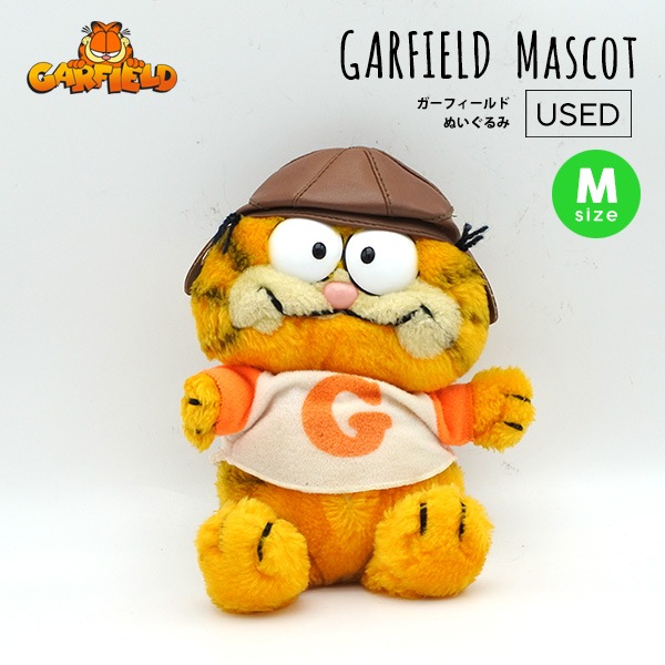 USED品 ガーフィールド ぬいぐるみ M ヴィンテージ品 オレンジ