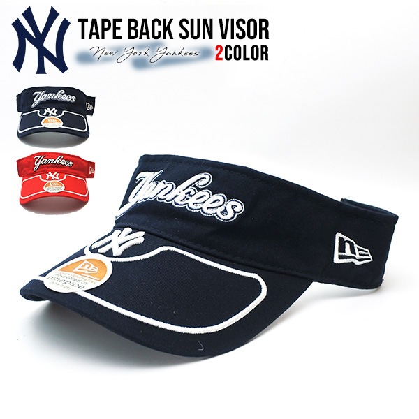 NewYork Yankees 90s USA製 deadstockサンバイザー ニューヨーク ヤンキース サンバイザー 全2色 ネイビー レッド
