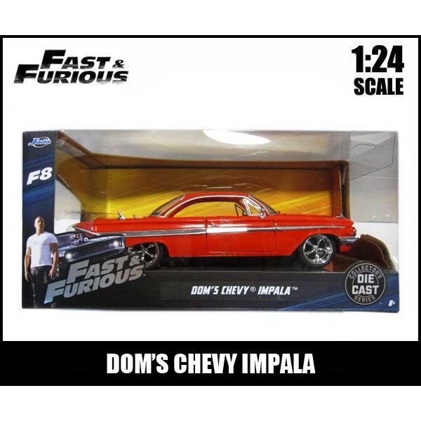 1:24ワイスピ DOM&#39;S CHEVY IMPALA Fast & Furious 1:24 Diecast Vehicle: Dom's Chevy Impala, Red