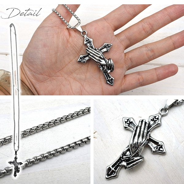 プレイングハンド ネックレス シルバーチェーン ベネチアンチェーン