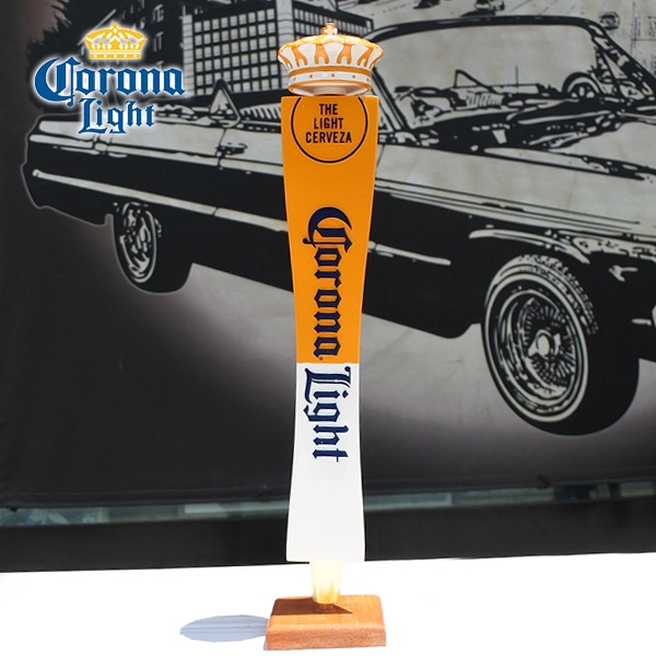 新品 ビアサーバーノブ Corona Light 三角形 オレンジ ホワイト 約33cm