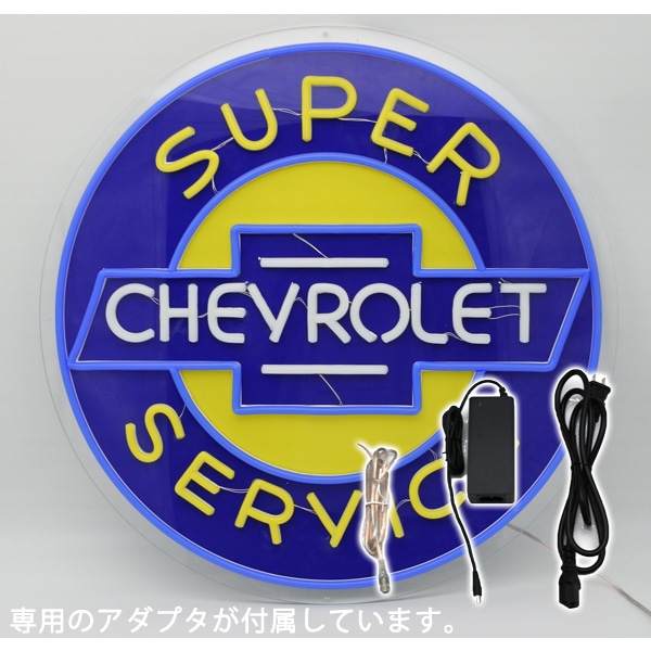 CHEVROLET ネオンサイン ブルー イエロー シボレー ボウタイ ロゴ