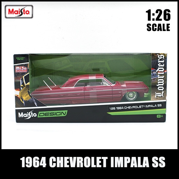 1/26 箱入り ミニカー 1964 CHEVROLET IMPALA SS ピンク