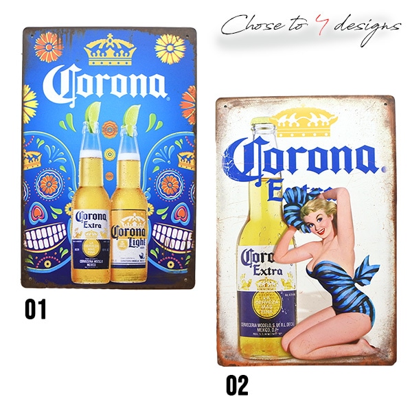 コロナ エクストラ ビンテージサインプレート アメリカ雑貨 サインプレート コロナ CORONA コロナ エキストラ 全4種類 ガレージ