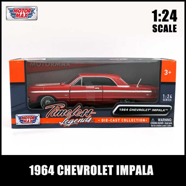 1/24 箱入り ミニカー 1964 CHEVROLET IMPALA レッド シボレー