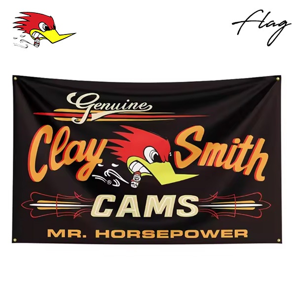 クレイスミス バナー ロゴ ブラック Clay Smith フラッグ 壁掛け