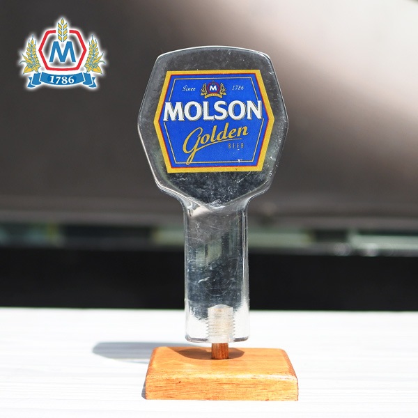 USED品 ビアサーバーノブ MOLSON Golden beer 約14.2cm シフトノブ