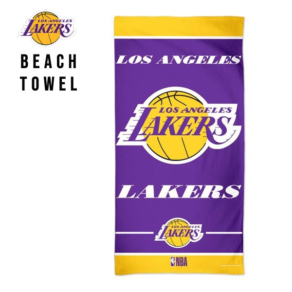 レイカーズ ビーチタオル 大判 バスタオル タオル ロゴ NBA LOS
