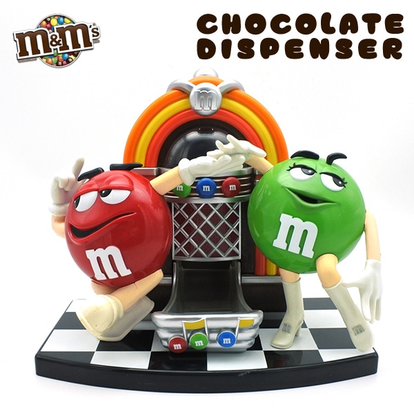 USED品 m&m's チョコレート ディスペンサー レッド グリーン ジューク