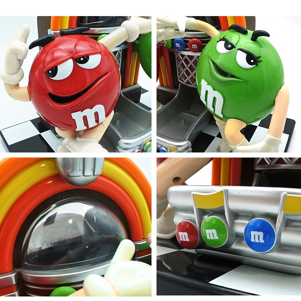 M&M's グリーン①キャラクター ディスプレイ USED品 m&m's チョコレート ディスペンサー エムアンドエムズ