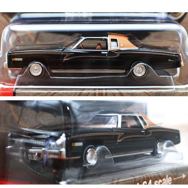 1/64 ミニカー 1975 Cadillac Eldorado ブラック ブラウン 1975