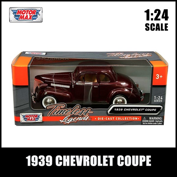 1/24 箱入り ミニカー 1939 CHEVROLET COUPE ブラウン 1939年 シボレー