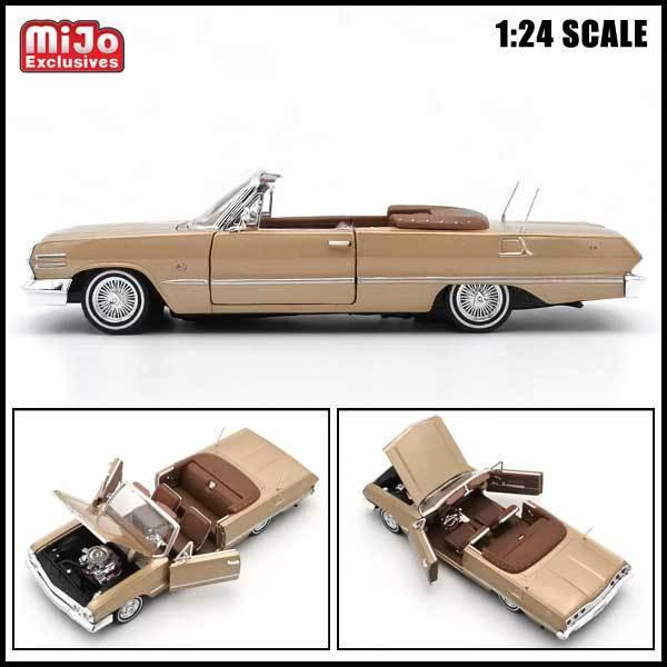 ウェリー 1963 シボレー インパラ SS コンバーチブル - GOLD 1/24 箱入り ミニカー 1963 Chevrolet Impala CONV. シャンパン