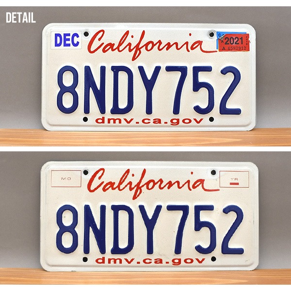 USED品 アメリカ USED ナンバープレート 2枚セット 8NDY752
