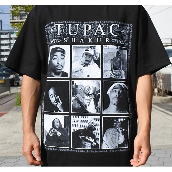 2Pac Tシャツ ブラック Lサイズ Tシャツ 半袖 メンズ 2PAC ブラック SHAKA WEAR シャカ