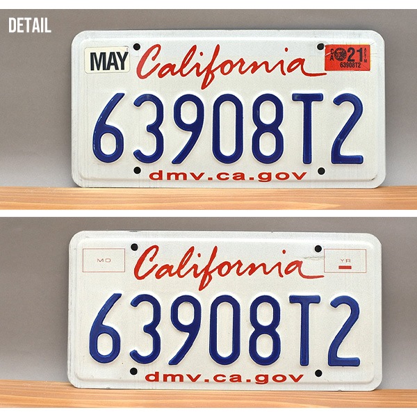 USED品 アメリカ USED ナンバープレート 2枚セット 63908T2