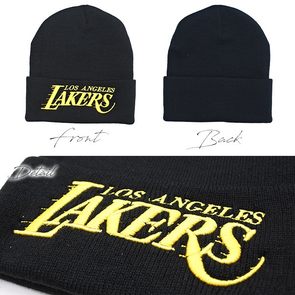レイカーズ ニット帽 ブラック NBA LOS ANGELES LAKERS ロサンゼルス
