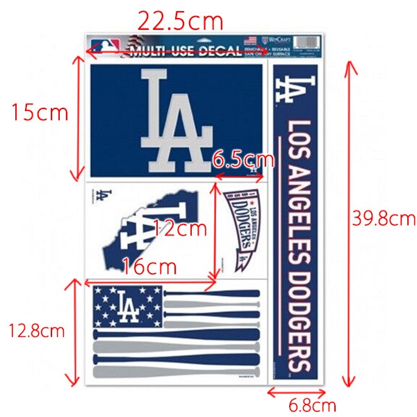 ドジャース ステッカー 5枚セット デカール ロゴ おしゃれ