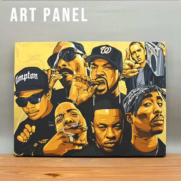 Hip-Hop 2Pac オリジナルパネル アートパネル ギャングスター Snoop Dog EasyE Ice Cube Dr.Dre 2PAC