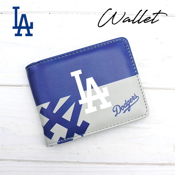Dodgers 二つ折り財布 野球ボールデザイン 革小物 | 野球ボールデザイン雑貨 | rebolld