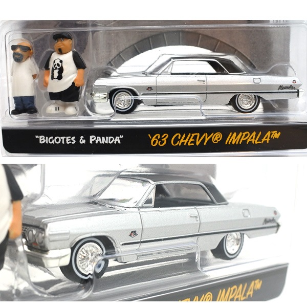 1/64 ミニカー HOMIES フィギュア 1963 CHEVROLET IMPALA シルバー