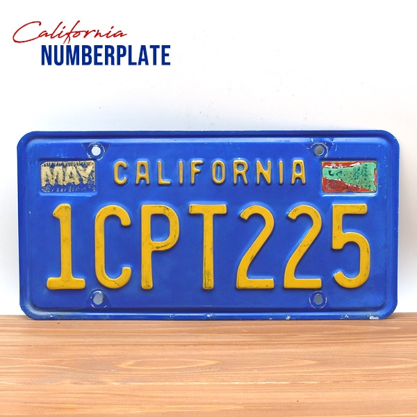 OLD カリフォルニア州アンティーク黒ナンバープレート　USAヴィンテージ西海岸 USED品 カリフォルニア ナンバープレート ブラック 全3種 60年代