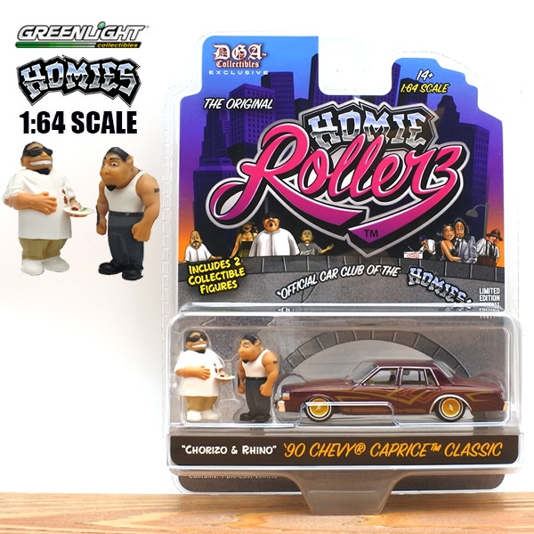 1/64 ミニカー HOMIES フィギュア 1990 CHEVROLET CAPRICE CALSSIC