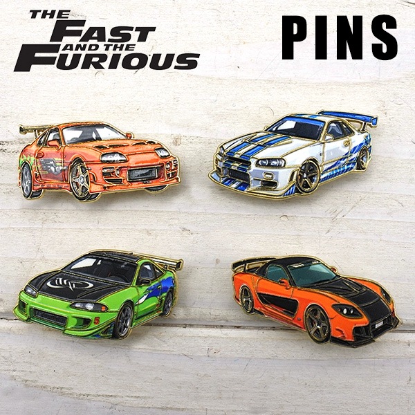 ワイルドスピード ピンバッジ 全4種類 おしゃれ FAST&FURIOUS トヨタ
