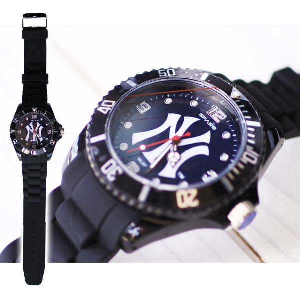 ニューヨーク ヤンキース 腕時計 アナログ ウォッチ シリコン MLB NY